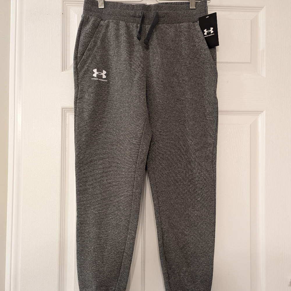 NWT Under Armour Women Gray Loose Sweatpants, Size XS